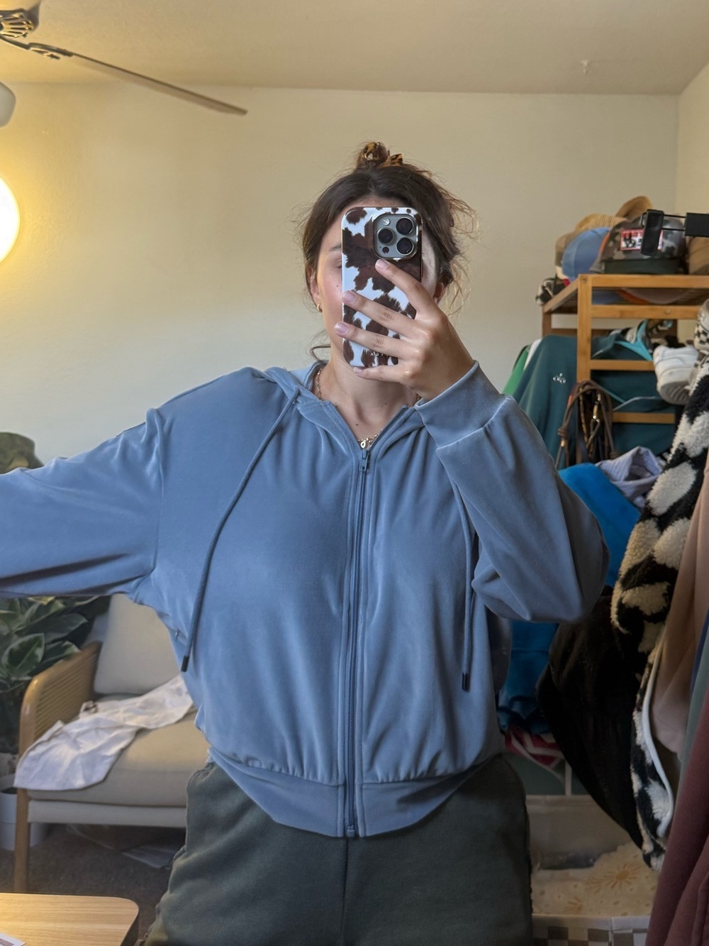 Alo Yoga Velour Glimmer Full Zip Up Size XS - Picture 5 of 8